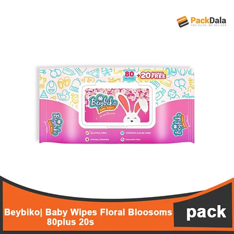 Picture of Beybiko BB Wipes Floral Bloosoms 30x80plus20s  PACK