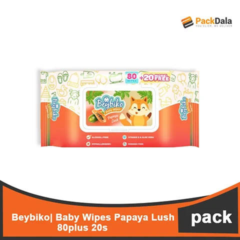 Picture of Beybiko BB Wipes Papaya Lush 30x80plus20s  PACK