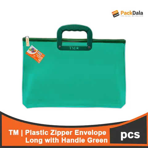 Picture of Zipper Plas Envelope Long Green 50pc percs nrp PCS