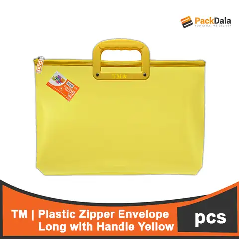 Picture of Zipper Plas Envelope Long Yellow 50pc percs nrp PCS