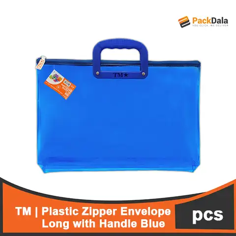 Picture of Zipper Plas Envelope Long Blue 50pc percs nrp PCS