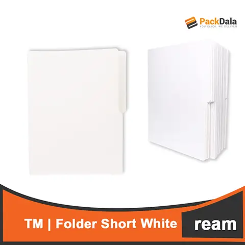 Picture of TM Folder Short White 14pts 100s 5reams x bdl  nrp TWF01 REAM