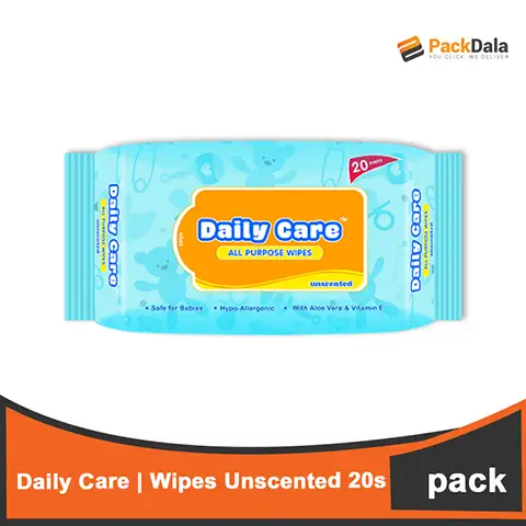 Picture of Daily Care Wipes Unscented 20s PACK