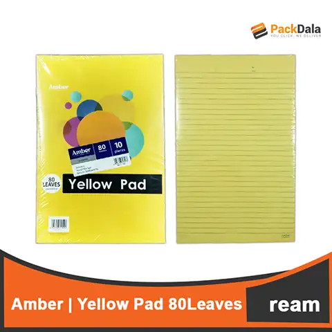 Picture of Amber Yellow Pad 10pd per rm x 5rm per case nrp REAM