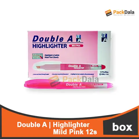 Picture of Double A Highlighter Mild Pink 12pcsperbox nrp