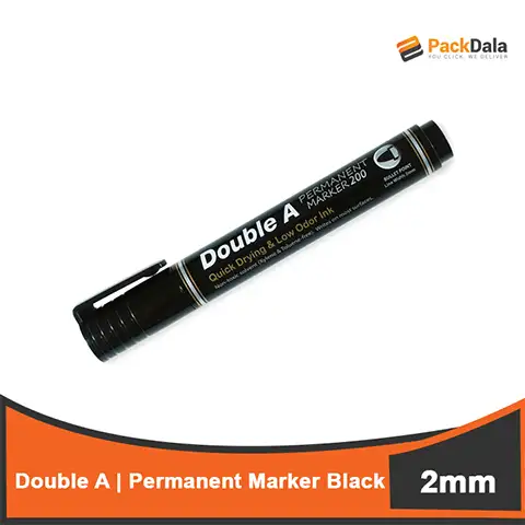 Picture of Double A Permanent Marker 200 Black Fine 2mm 12pcs per IB x 60doz per cs nrp PCS