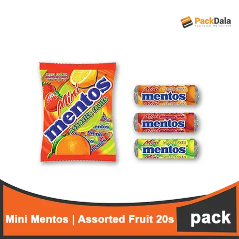 Picture of Mini Mentos Assorted Fruit 20rollx24pck per cs rp PACK