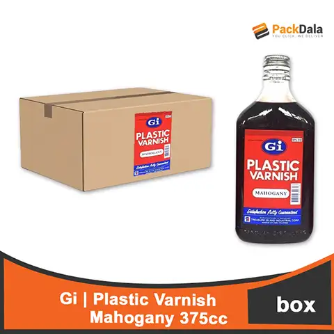Picture of GI Plastic Varnish Bottle 24x1x375cc Mahogany BOX