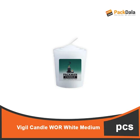 Picture of Vigil Candle WOR White Medium PCS