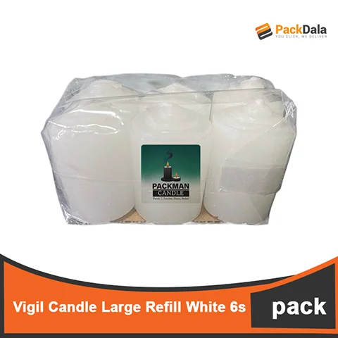 Picture of Vigil Candle Large Refill White 6s PACK
