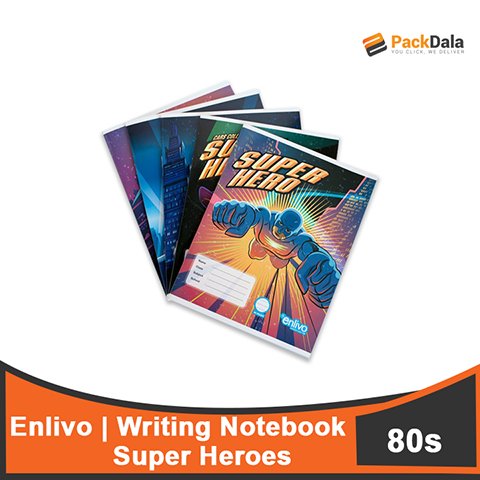 Picture of Writing Notebook Enlivo Superheroes 80s