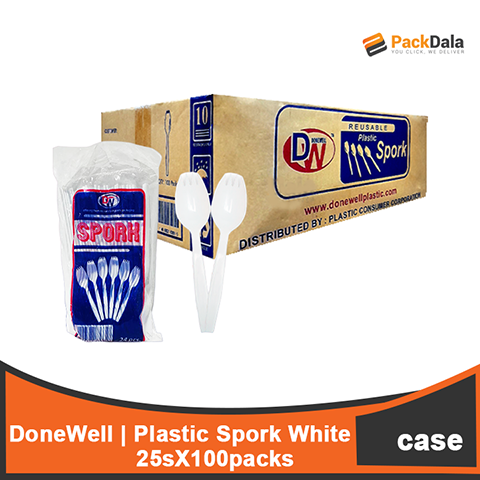 Picture of Plastic Spork White DW 25sx100pckpercs nrp CASE