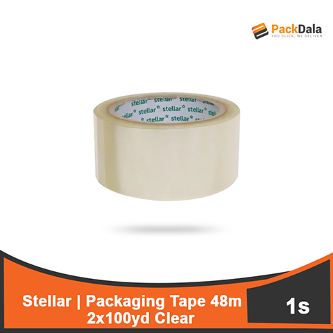 Picture of Packaging Tape 48mm 2x100 yd Clear Stellar 120rolls pr cs nrp PCS