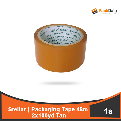 Picture of Packaging Tape 48mm 2x100 yd Tan Stellar 120rolls pr cs nrp PCS