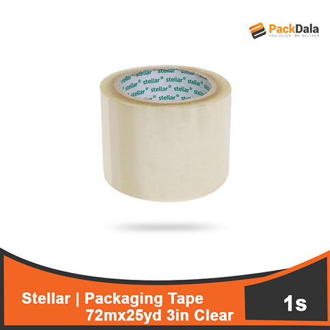 Picture of Packaging Tape Stellar 72mm x25yd 3in Clear 120rolls pr cs nrp PCS