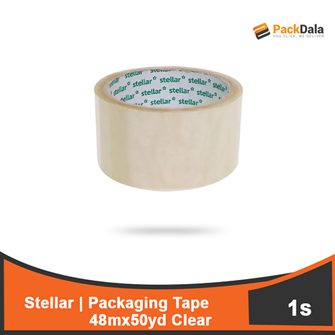 Picture of Packaging Tape Stellar 48mm x50yd Clear 144rolls pr cs nrp PCS