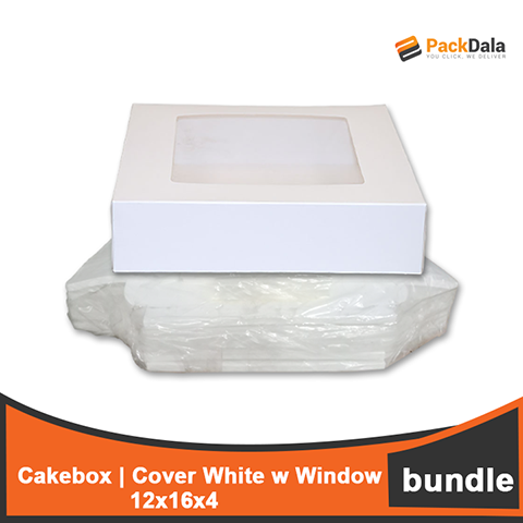 Picture of 12x16x4 Cakebox White w window 20pcsx5pcks nrp CASE