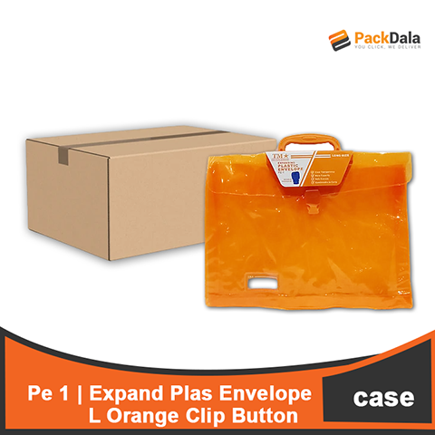 Picture of PE 1 Expand Plas Envelope L Orange Clip Button 50pcspercs nrp CASE