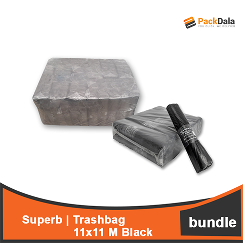 Picture of Superb Trashbag 11x11 M Black 25pcsperroll x 10rollperrm x 4rmperbdl nrp BUNDLE