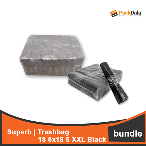 Picture of Superb Trashbag 18 5x18 5 XXL Black 10pcsperroll x 10rollperrm x 5rmperbdl nrp BUNDLE