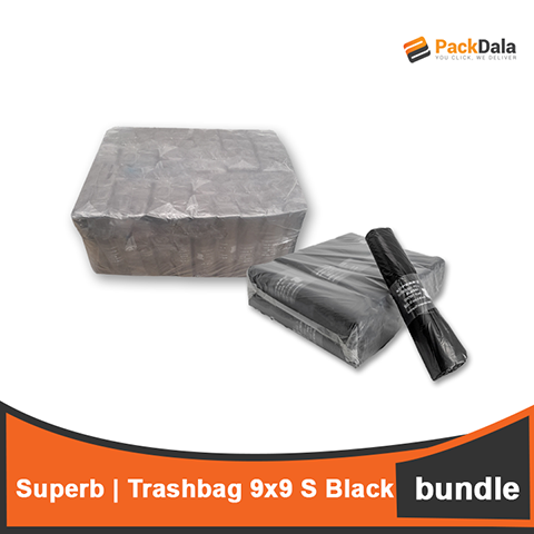 Picture of Superb Trashbag 9x9 S Black 25pcsperroll x 10rollperrm x 8rmperbdl nrp BUNDLE