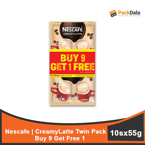 Picture of Nescafe 3N1 CreamyLatte Twin Pack 20x10x55g rp BUY9 FREE1 PACK