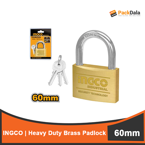 Picture of INGCO Heavy Duty Brass Padlock 60mm DBPL0602