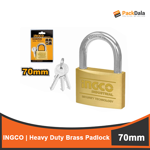 Picture of INGCO Heavy Duty Brass Padlock 70mm DBPL0702