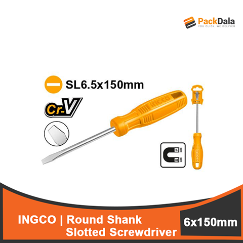 Picture of INGCO Round Shank Slotted Screwdriver 6x150mm HS586150