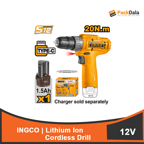 Picture of Ingco Lithium Ion Cordless Drill 12v CDLI12422