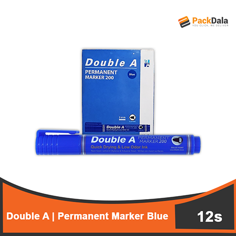 Picture of Double A Permanent Marker 200 Blue Fine 2mm 12pcs per IB x 60doz per cs nrp DOZ